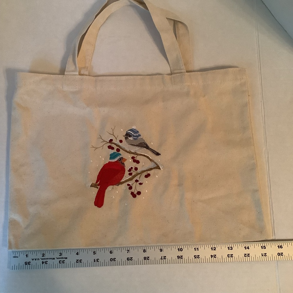 Tote Bag Small Winter Birds Unbranded - Picture 8 of 8